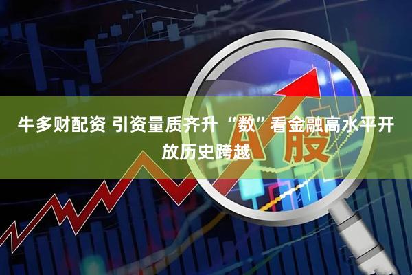 牛多财配资 引资量质齐升 “数”看金融高水平开放历史跨越